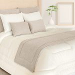 Cobre-pés acolchoado c/ Almofadas CAIRO | Bege | Divayne