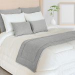 Cobre-pés acolchoado c/ Almofadas CAIRO | Cinza | Divayne