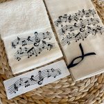 Pano PAUTA DE MÚSICA | Bege | Turco | Suspiro d´Algodão - Image 2