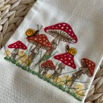 Pano COGUMELOS | Bege | Tela/Loiça | Suspiro D´Algodão