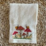 Pano COGUMELOS | Bege | Turco | Suspiro D´Algodão