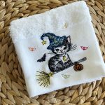 Pano GATO HALLOWEEN | Turco | Suspiro D´Algodão