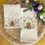 Pano COELHOS DO CAMPO | Bege | Turco | Suspiro d´Algodão - Image 2