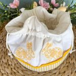 Cesto Pão 2 COELHOS | Amarelo | Decorlar - Image 2