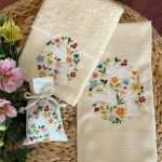 Pano OVO FLORAL | Bege | Tela / loiça | Suspiro d´Algodão - Image 2