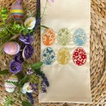 Pano OVOS COLORIDOS | Bege | Tela / loiça | Suspiro d´Algodão