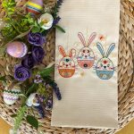 Pano OVOS PÁSCOA | Bege | Tela / loiça | Suspiro d´Algodão