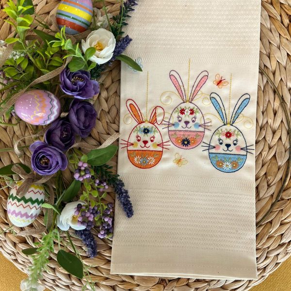 Pano OVOS PÁSCOA | Bege | Tela / loiça | Suspiro d´Algodão