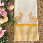 Pano 2 COELHOS | Amarelo | Turco | Decorlar