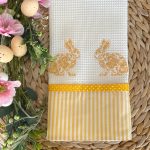 Pano 2 COELHOS | Amarelo | Favo/Loiça | Decorlar