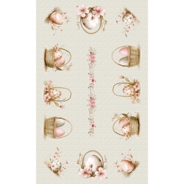 Toalha de Mesa CESTAS PÁSCOA | Rosa | Algodão