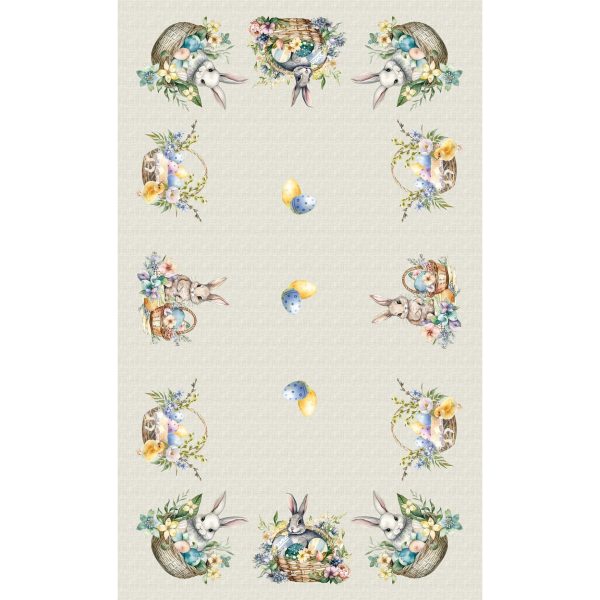 Toalha de Mesa COELHOS PÁSCOA | Algodão