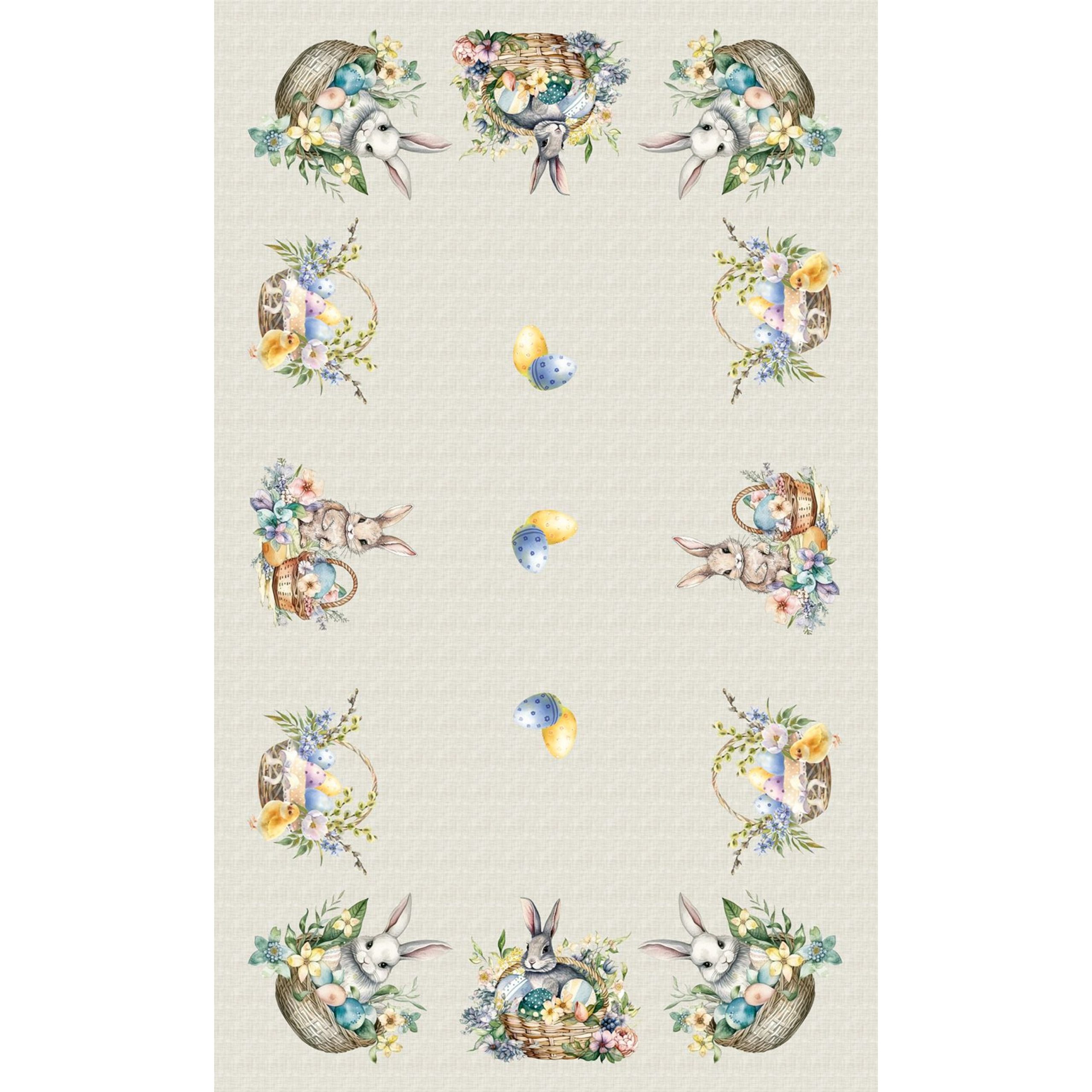 toalha-mesa-coelhos-pascoa-cores-algodao-turtle-2 Toalha de Mesa COELHOS PÁSCOA | Algodão - Image 1