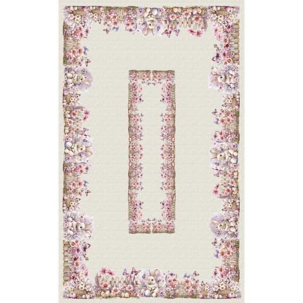 Toalha de Mesa COELHOS PÁSCOA | Rosa | Algodão