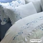 Jogo de Lençóis ROSELLA | Azul | Percal 200 fios | PiuBelle