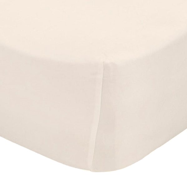 Lençol de Baixo Ajustável PAROS | Flor de Sal | Algodão Egípcio Percal 400 fios | Bovi